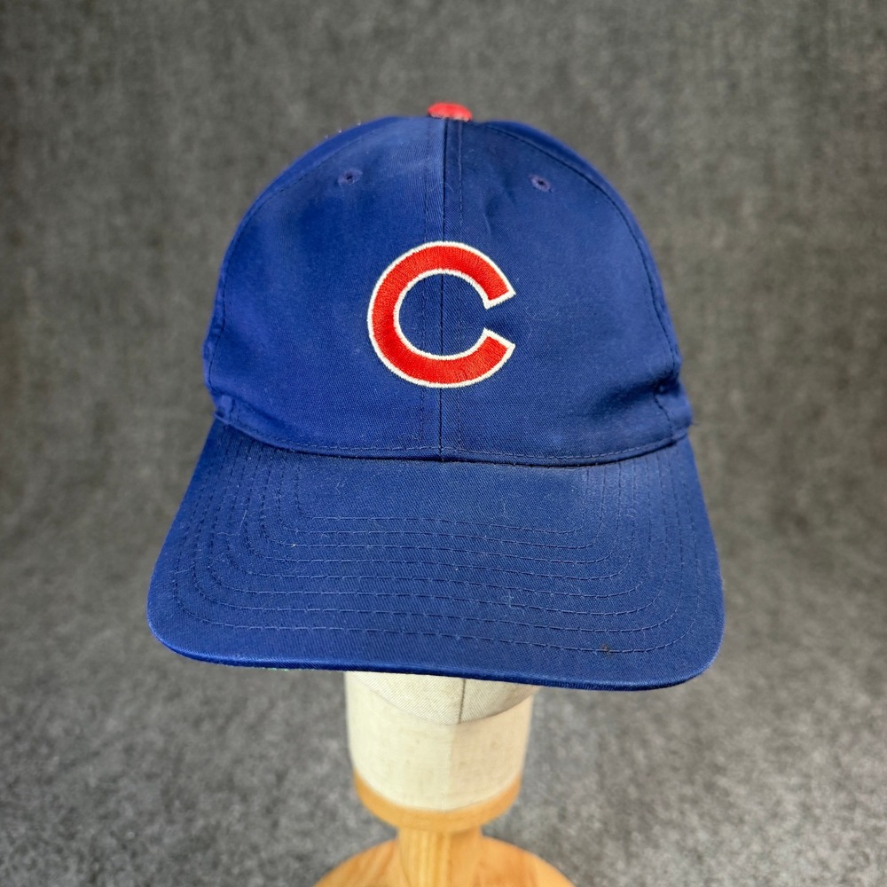 Chicago Cubs MLB Baseball Hat Blue Red Snapback VTG Style Cap Green Underbrim